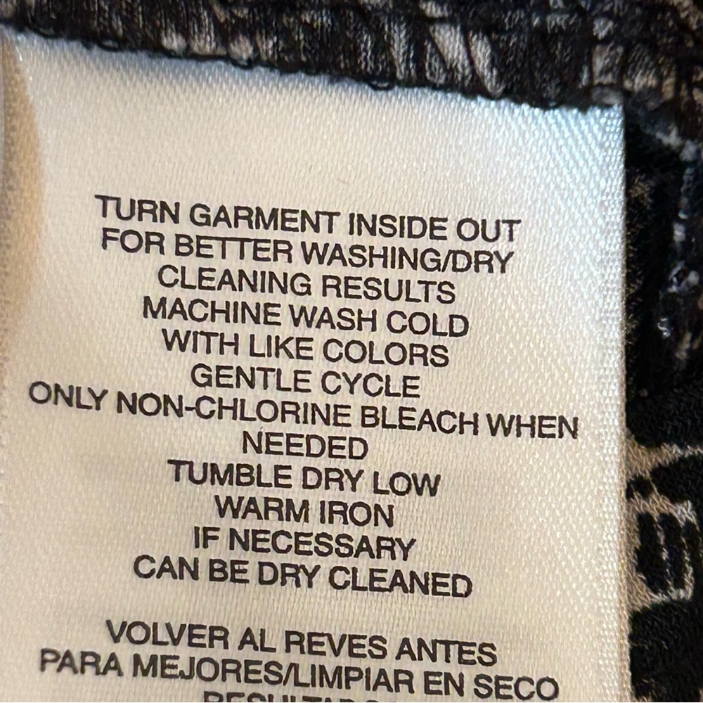 Anne Klein Faux Wrap Top Black & White Size S - Picture 6 of 8